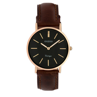 Oozoo Vintage watch-C9839 brown/black (32mm)