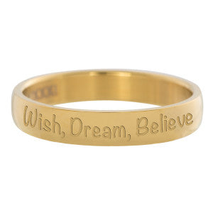 iXXXi fill ring Wish Dream, Believe Gold 4mm