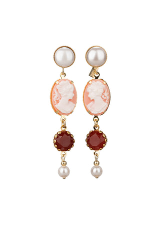 Koop red Camps &amp; Camps Earring Cameo Gold