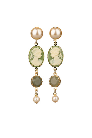 Koop green Camps &amp; Camps Earring Cameo Gold