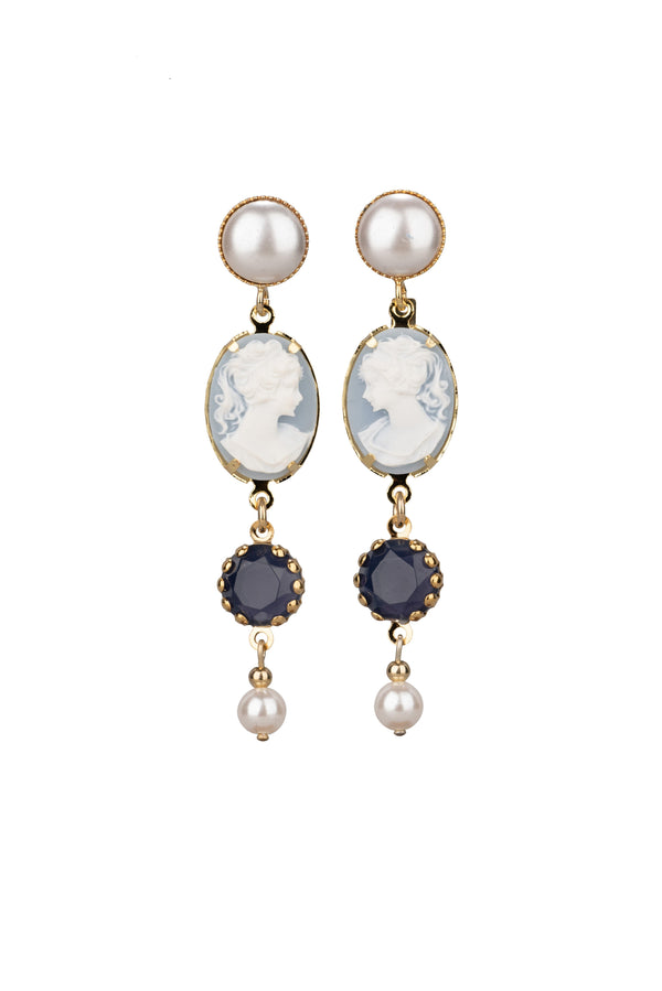 Camps & Camps Earring Cameo Gold