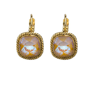 Koop brown Camps &amp; Camps square earring Gold