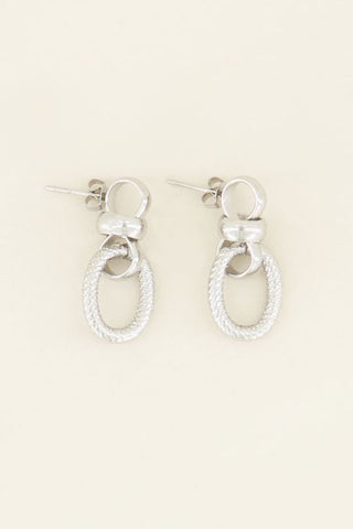 My Jewellery Ovale oorbellen met structuur