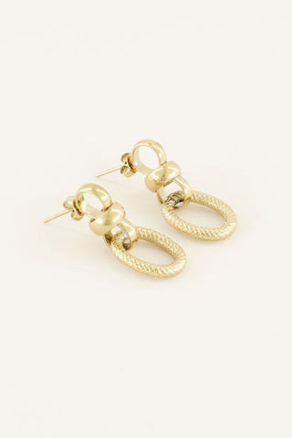 Buy goud My Jewellery Ovale oorbellen met structuur