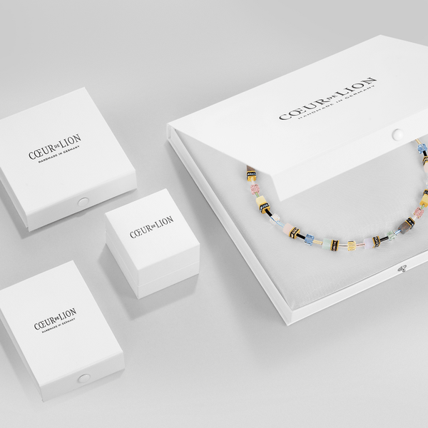 Coeur de Lion Geocube Halskette mehrfarbiges Regenbogengold