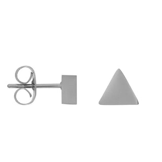 Kopen zilver iXXXi Jewelry Oorknop abstract triangle (9MM)