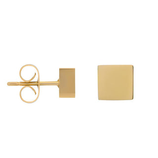 Koop gold iXXXi Jewelry Stud Earring abstract square (10MM)