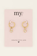 My Jewelery Earrings with double rhinestone heart 