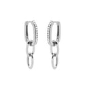 Karma Earrings oval hoop chains