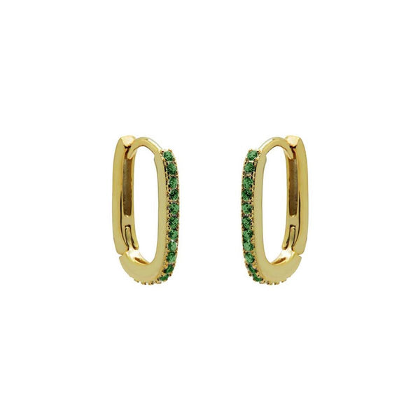 Karma Hoop Earrings oval gold