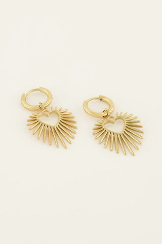My Jewellery Oorringen met hart zonnestraal