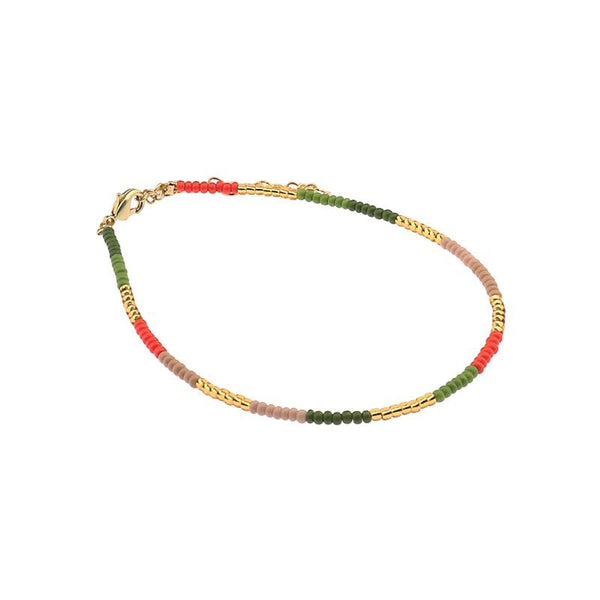Biba anklet small bead multi colors