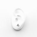 Karma Symbols ear stud open triangle silver