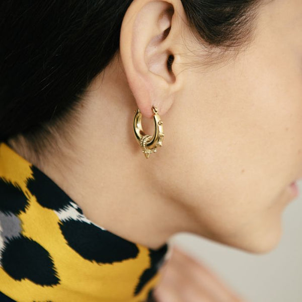 Michelle Bijoux Earrings Bali large Gold