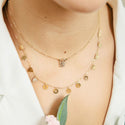 Michelle Bijoux Necklace love strass Gold