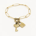 Michelle Bijoux Bracelet Lock and Key