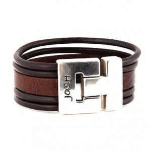 Koop brown JOSH Men's Bracelet - 24085 BRA-S/BROWN (LENGTH: 20.5-21.5 cm)