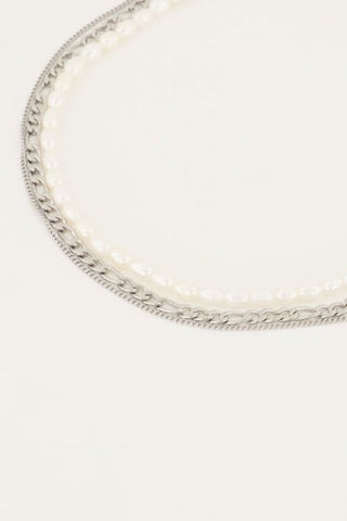 Kaufen silber My Jewellery Dreifache Halskette mit Perlen