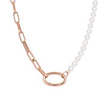 iXXXi necklace Square chain pearl (LENGTH 45CM)