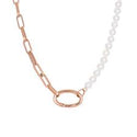 iXXXi ketting Square chain pearl (LENGTE 45CM)