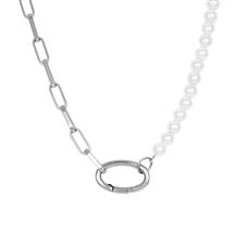 iXXXi necklace Square chain pearl (LENGTH 45CM)
