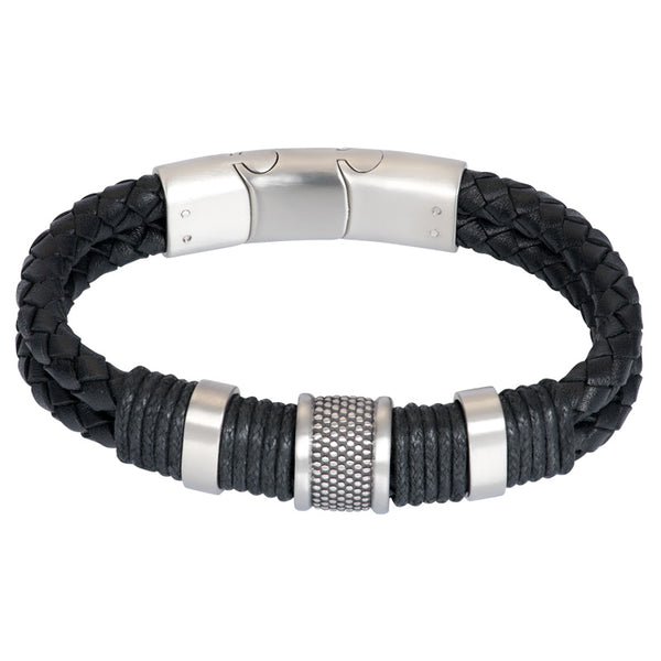 iXXXi Jewelry heren armband William Zwart (LENGTE: 21.5CM)