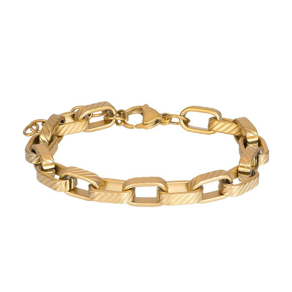 iXXXi Jewelry men's bracelet Stockholm Matte gold (LENGTH: 21.5CM)