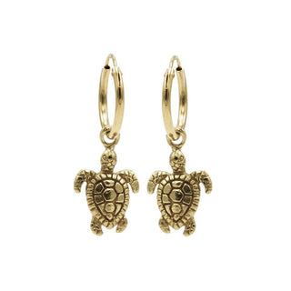 Koop gold Karma Symbols earring Turtle