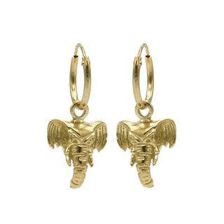 Koop gold Karma Symbols earring Elephant Head
