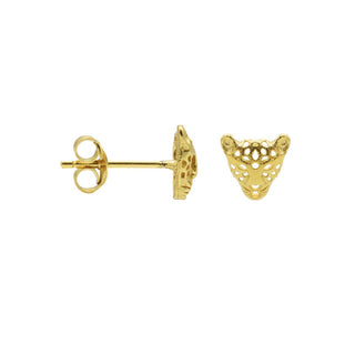 Koop gold Karma Symbols earring Leopard