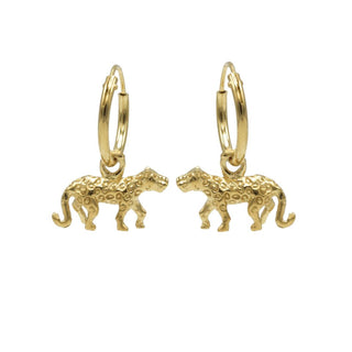 Koop gold Karma Symbols earring Hoops Panther