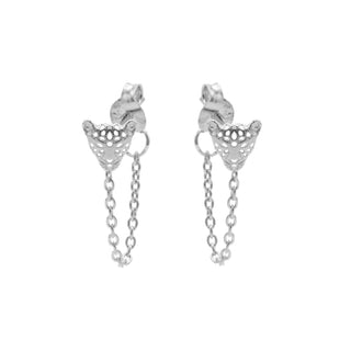 Koop silver Karma earring chain tiger