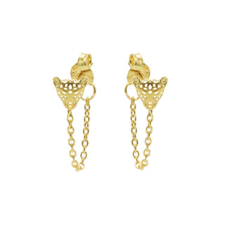 Koop gold Karma earring chain tiger