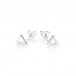 Karma Symbols ear stud open triangle silver