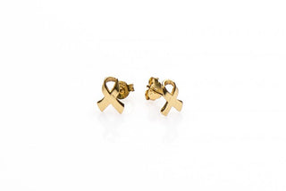Koop gold Karma Symbols earring Ribbon Gold