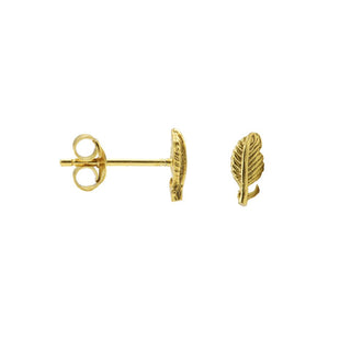 Koop gold Karma Symbols Earring Feathers