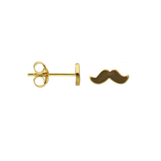 Kopen goud Karma Symbols Oorbel Moustache