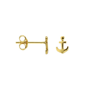 Koop gold Karma symbols earring anchor