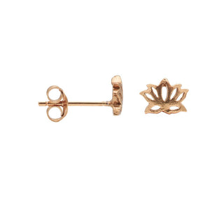Koop rose Karma Symbols Earring XL Lotus