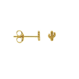 Koop gold Karma symbols earring cactus