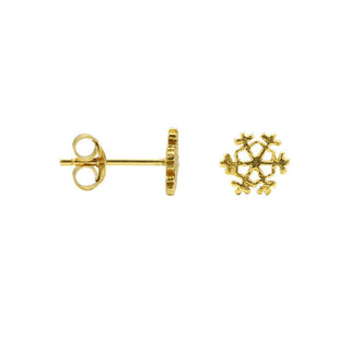Koop gold Karma symbols earring Snowflake