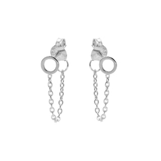Koop silver Karma earring Chain Open Circle