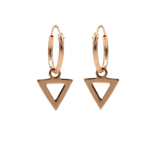 Karma-Symbole-Ohrring mit offenem Dreieck