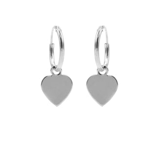 Koop silver Karma symbols earring heart