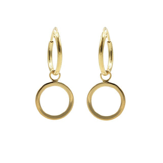 Koop gold Karma symbols earring open circle