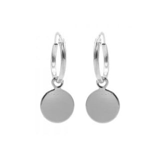 Koop silver Karma symbols earring circle