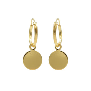 Koop gold Karma symbols earring circle