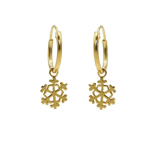 Koop gold Karma Symbols earring Snowflake