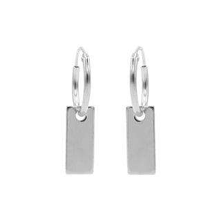 Koop silver Karma Symbols earring Rectangle