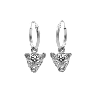 Koop silver Karma symbols earring leopard